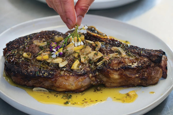 Pan-Seared Ribeye with Lemon and Herb Bagna Cauda