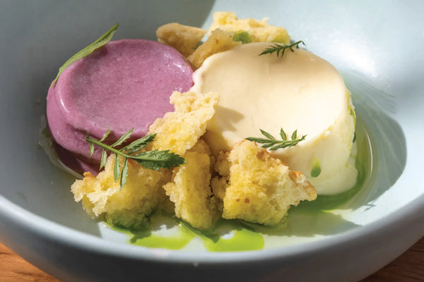 Grape Sherbet and Olive Oil Ice Cream