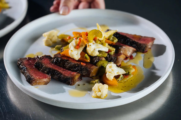 Grilled Steak with Chicago-Style Giardiniera