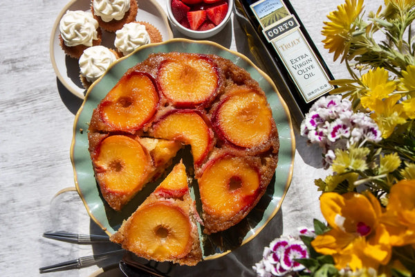 Peach Upside-Down Olive Oil Cake
