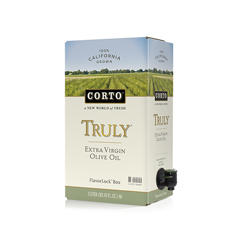 TRULY® 100% Extra Virgin Olive Oil 3L Pantry Size FlavorLock Box Product